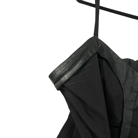 Tripp NYC Daang Goodman Black‎ Mini Dress Plus Sz 4X Faux Leather Trim Goth Punk - Picture 2 of 16